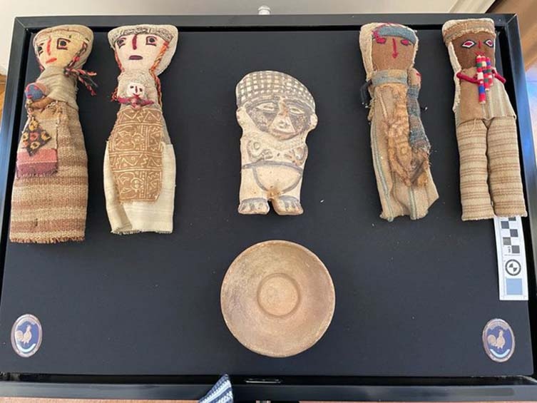 Restituyeron quince piezas prehispánicas al Perú, que eran ofrecidas desde un sitio online