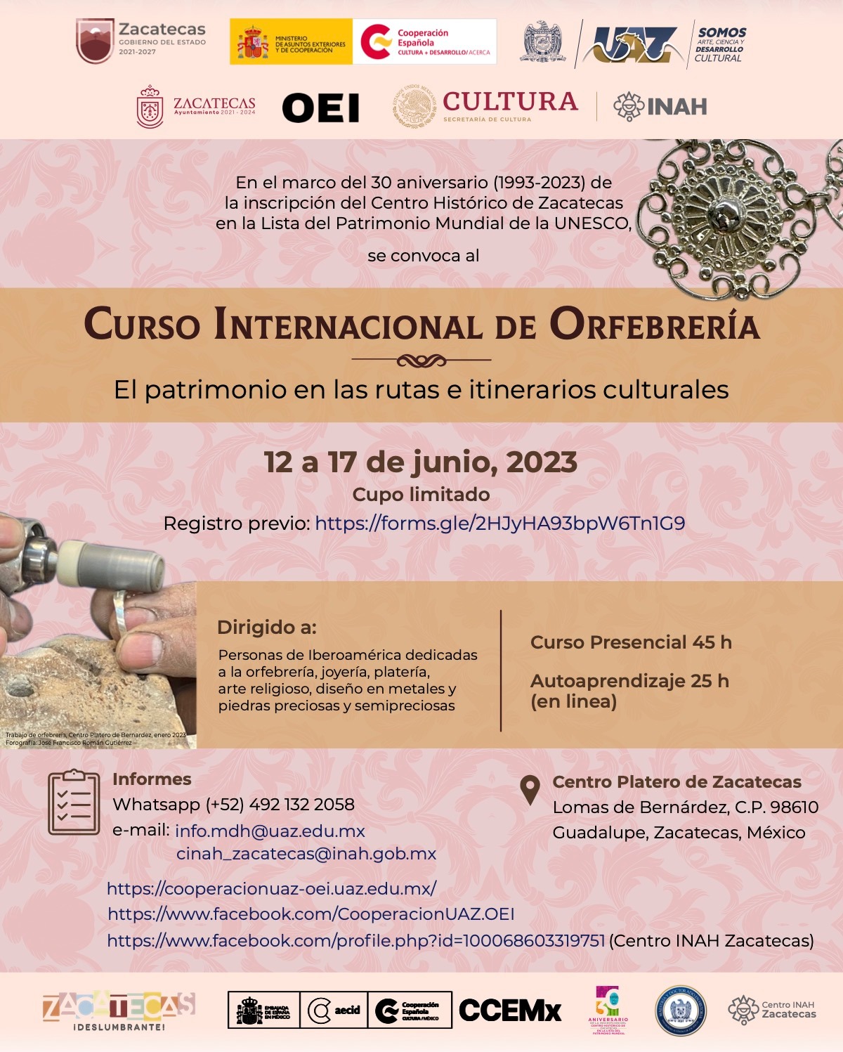 Curso-Taller Internacional de Orfebrería “El Patrimonio en las Rutas e Itinerarios Culturales”