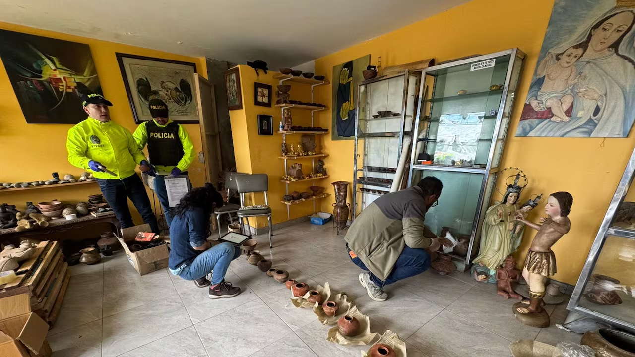 Recuperan 62 piezas arqueológicas robadas en Nariño, Colombia